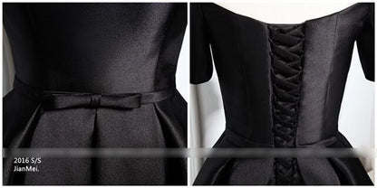 Short-Sleeve Off Shoulder Mini Prom Dress