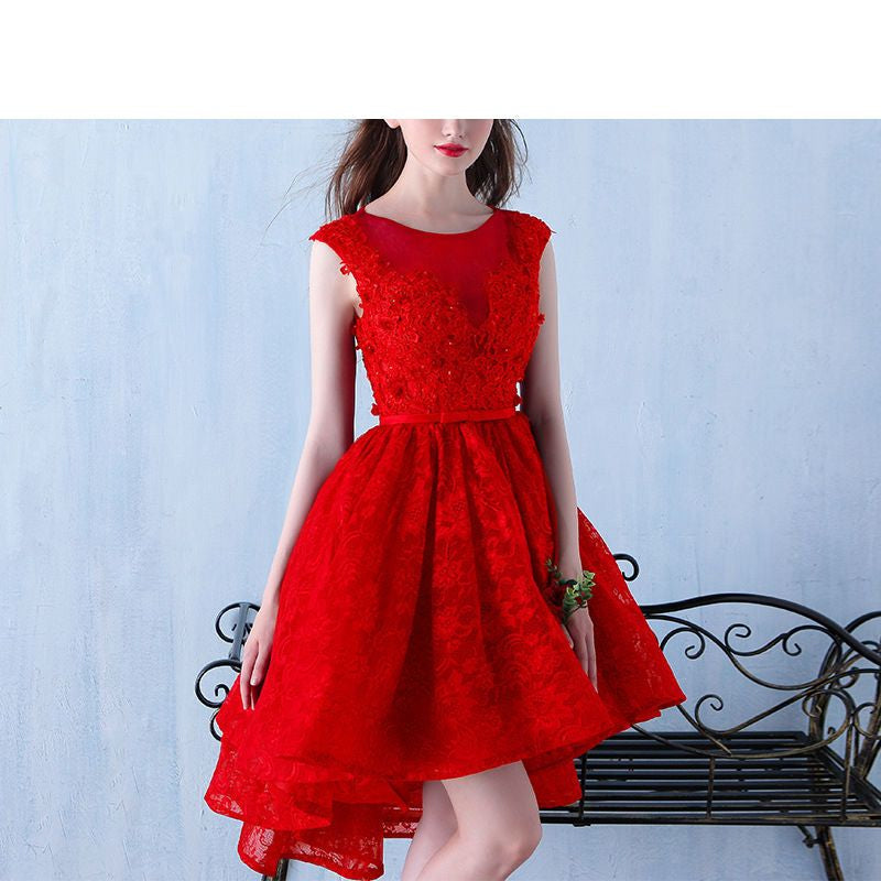 Sleeveless Lace A-Line Cocktail Dress