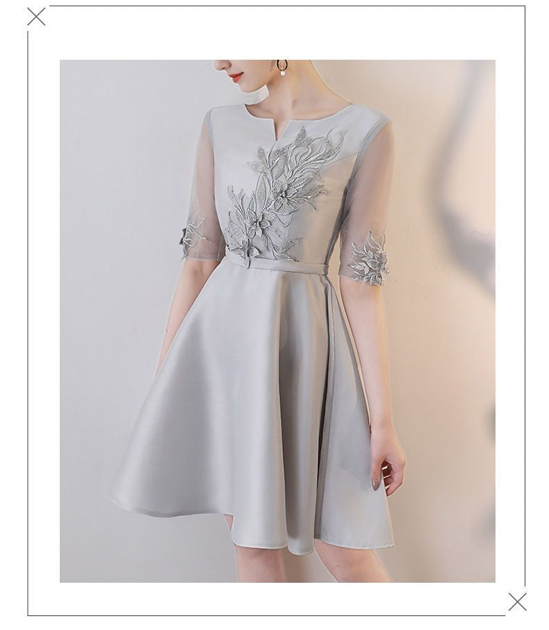 Embroidered Sleeveless A-line Party Dress