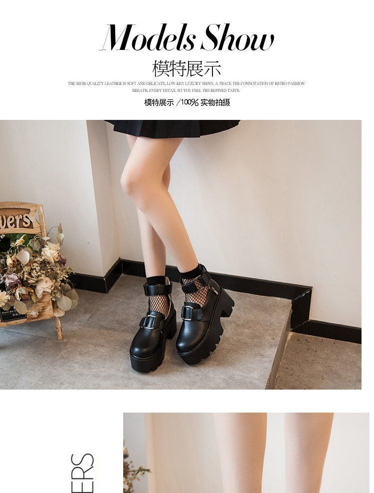 Faux Leather Platform Shoes