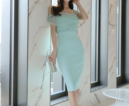 Single Shoulder Sheath Party Dress