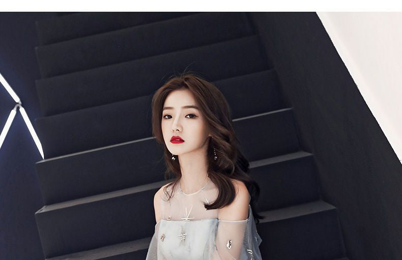 Cold Shoulder Short-Sleeve A-Line Cocktail Dress