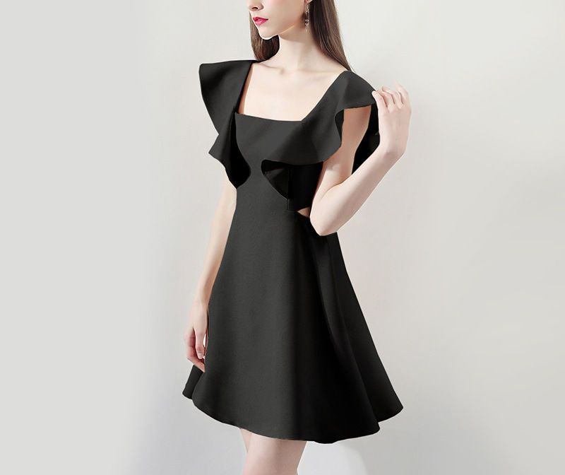 Off-Shoulder Ruffle A-Line Cocktail Dress