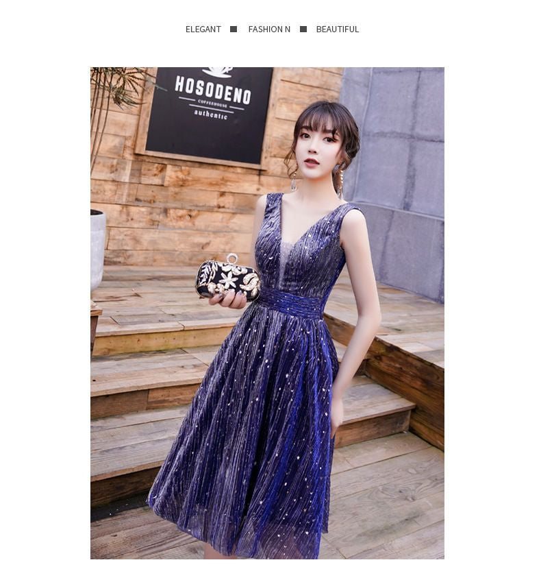 Sleeveless A-Line Evening Dress