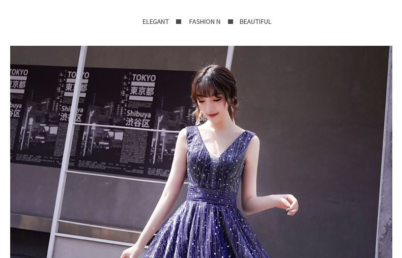 Sleeveless A-Line Evening Dress