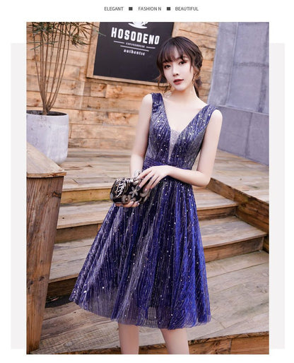 Sleeveless A-Line Evening Dress