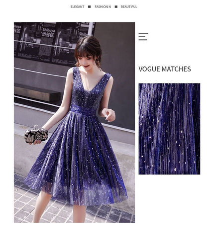 Sleeveless A-Line Evening Dress