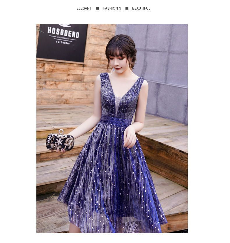 Sleeveless A-Line Evening Dress