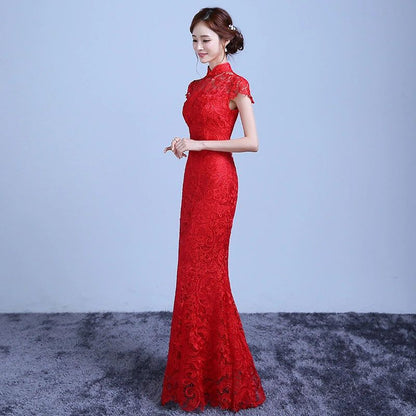 Lace Sheath Evening Gown