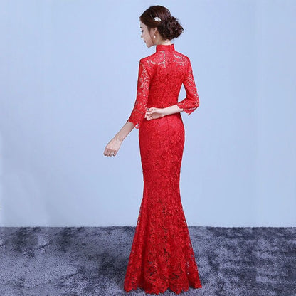 Lace Sheath Evening Gown
