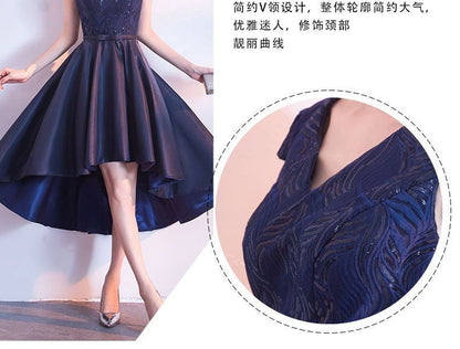 Short-Sleeve A-line Cocktail Dress