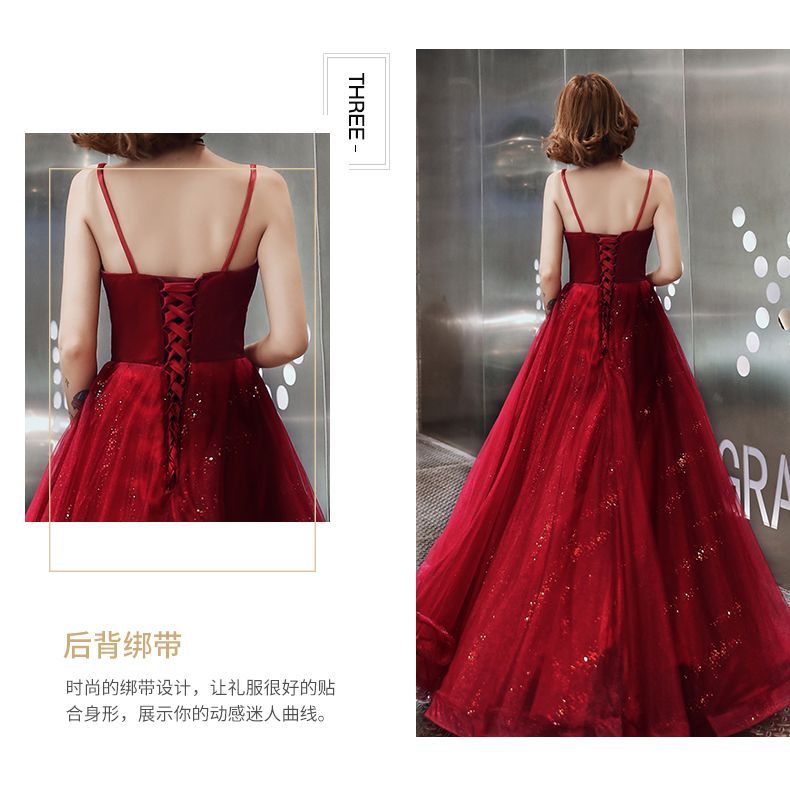 Sequined Spaghetti Strap A-Line Cocktail Dress / Evening Gown