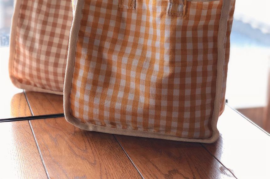 Lunchtasche mit Gingham-Muster