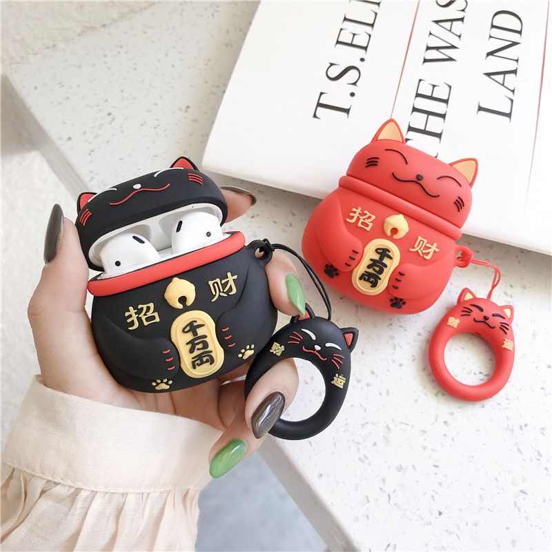 Fortune Cat AirPods Earphone Case Skin