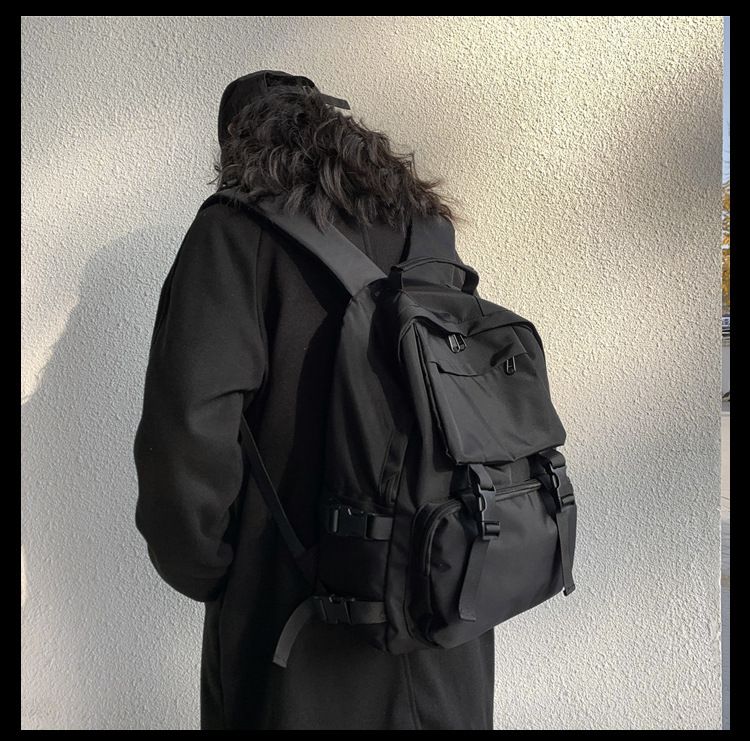 Buckled Nylon Backpack