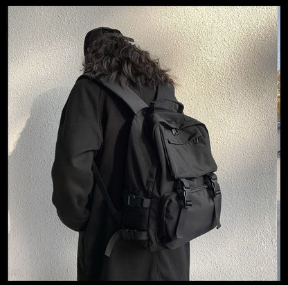 Buckled Nylon Backpack