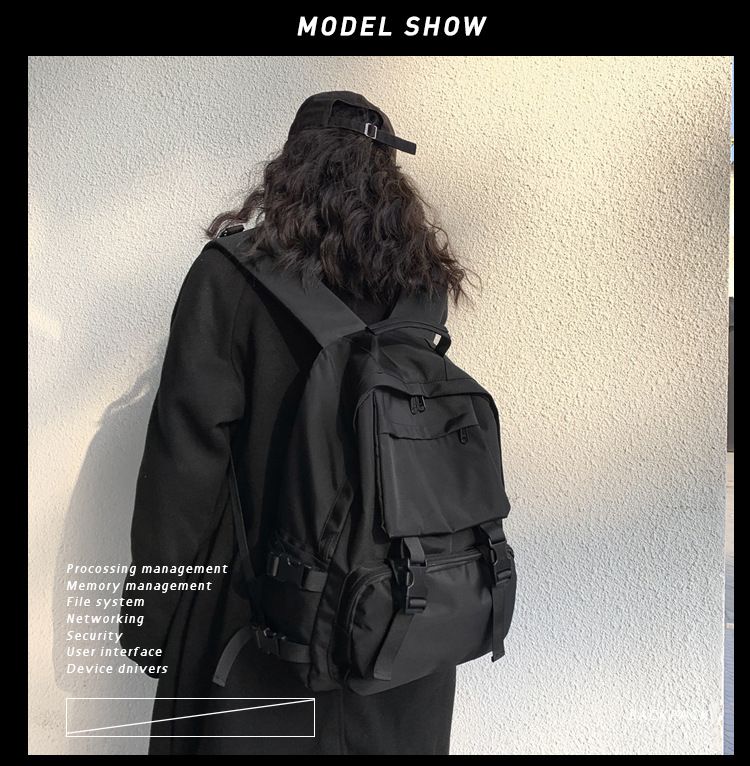 Buckled Nylon Backpack