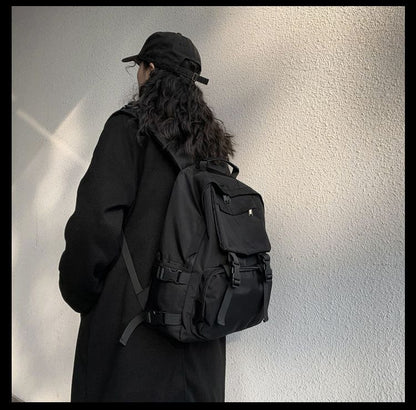 Buckled Nylon Backpack