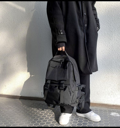 Buckled Nylon Backpack