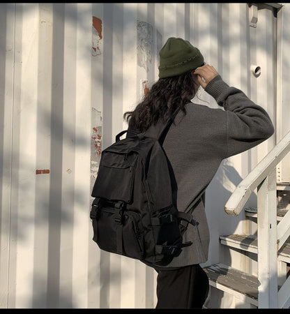 Buckled Nylon Backpack