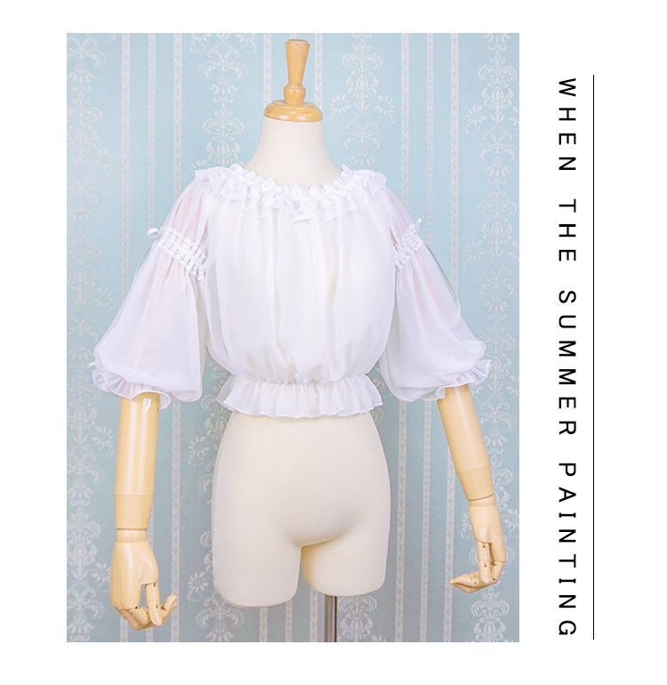 Lolita 3/4-Sleeve Chiffon Blouse