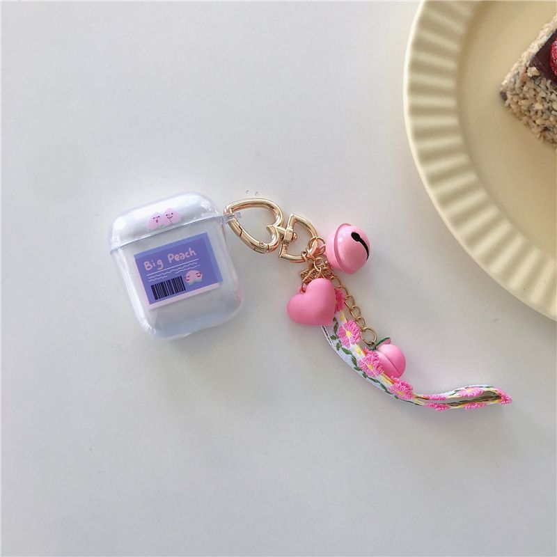 Peach Print AirPods Earphone Case Skin