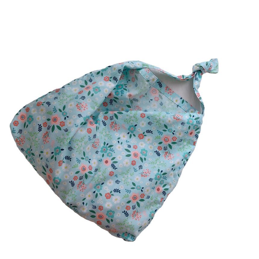 Sac fourre-tout en coton à imprimé floral