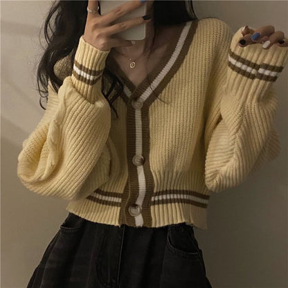 Contrast Trim Cardigan