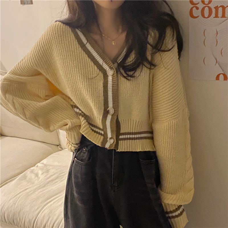 Contrast Trim Cardigan
