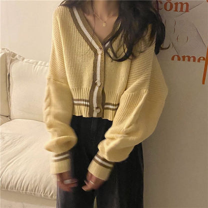 Contrast Trim Cardigan