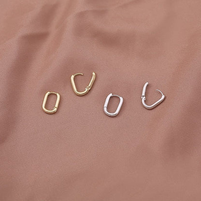 Ovaler Creolen-Ohrring aus Sterlingsilber