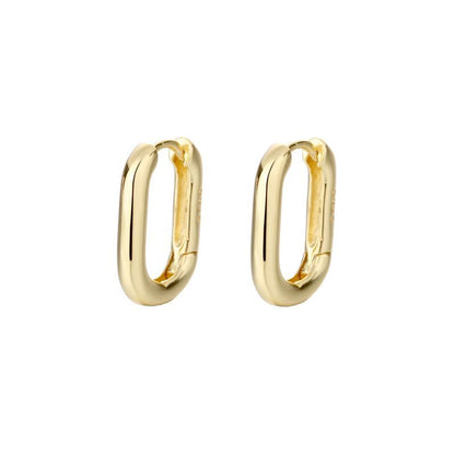 Ovaler Creolen-Ohrring aus Sterlingsilber