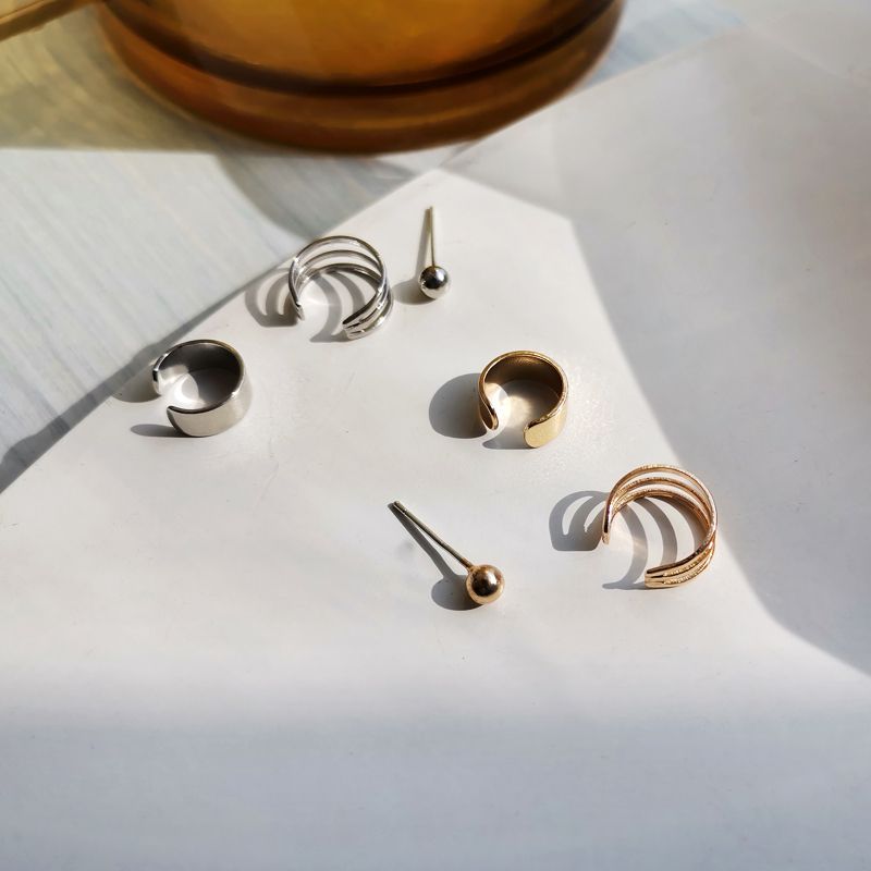Set of 3: Alloy Cuff Earring (Various Designs)