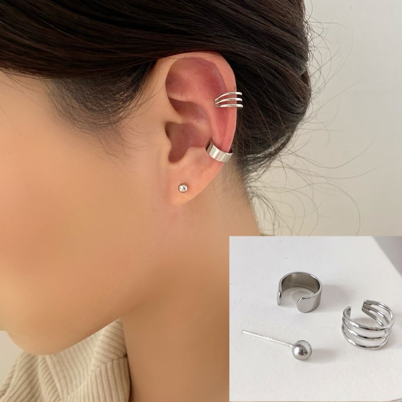Set of 3: Alloy Cuff Earring (Various Designs)