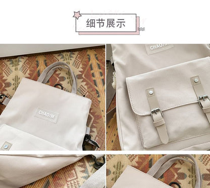 Plain Crossbody Tote Bag