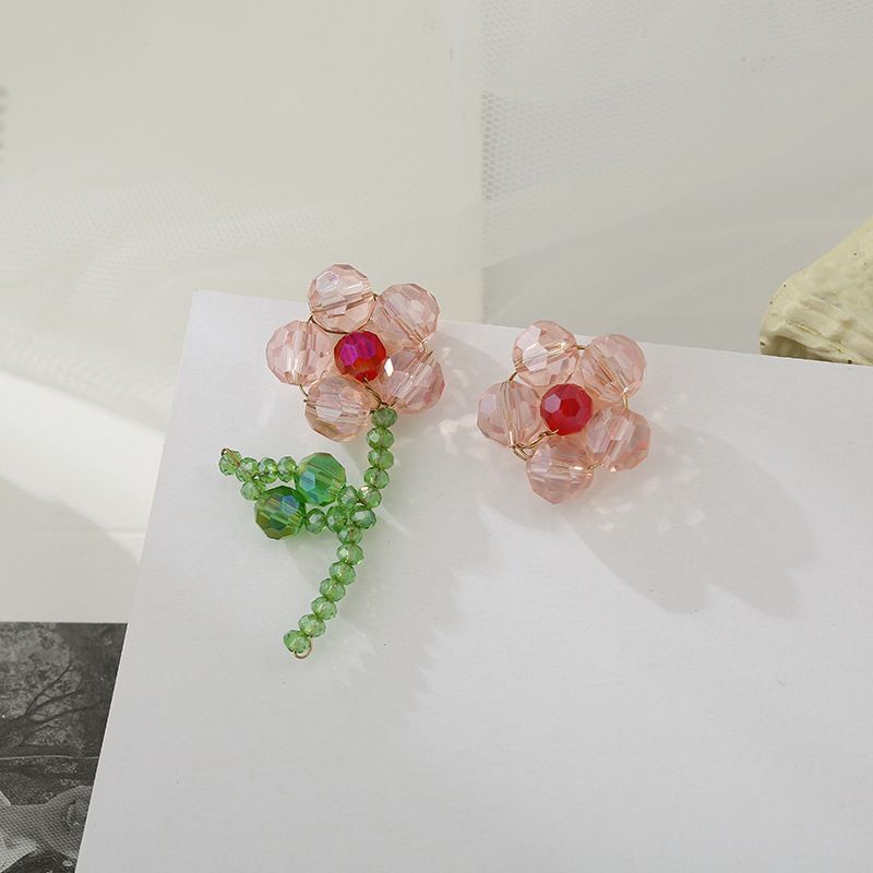 Flower Faux Crystal Earring Egirldoll