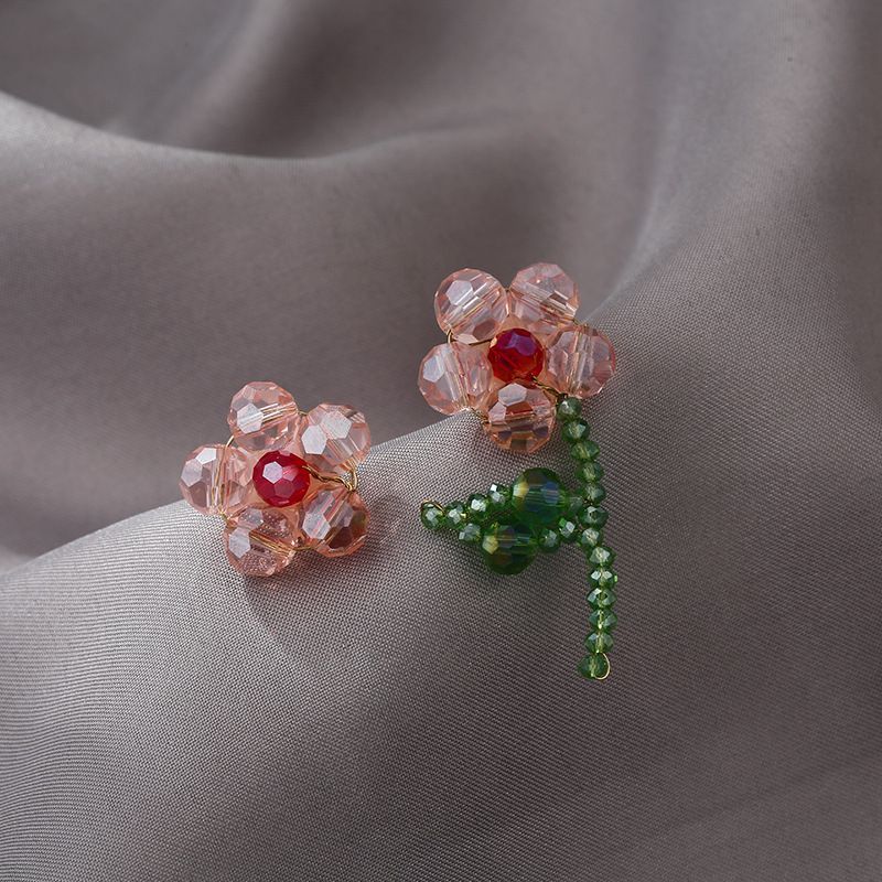 Flower Faux Crystal Earring Egirldoll