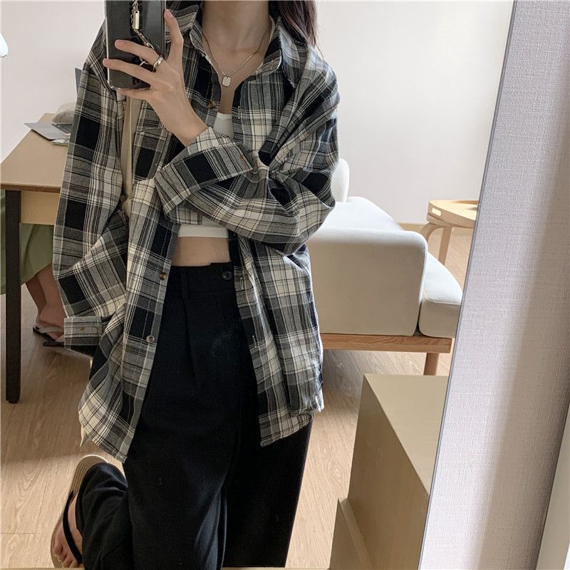 Long Sleeve Plaid Shirt