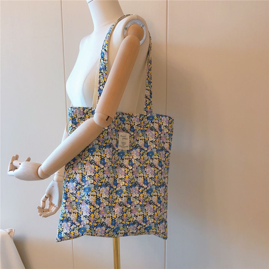 Sac fourre-tout à imprimé floral