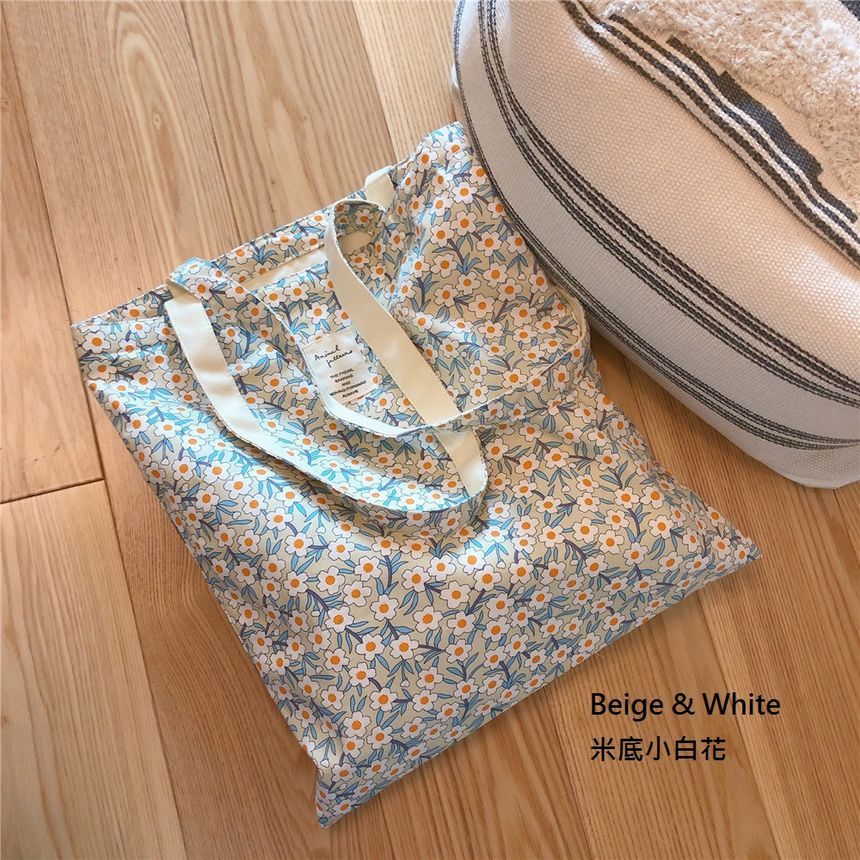 Floral Print Tote Bag