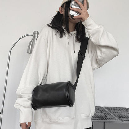 Plain Faux Leather Crossbody Bag