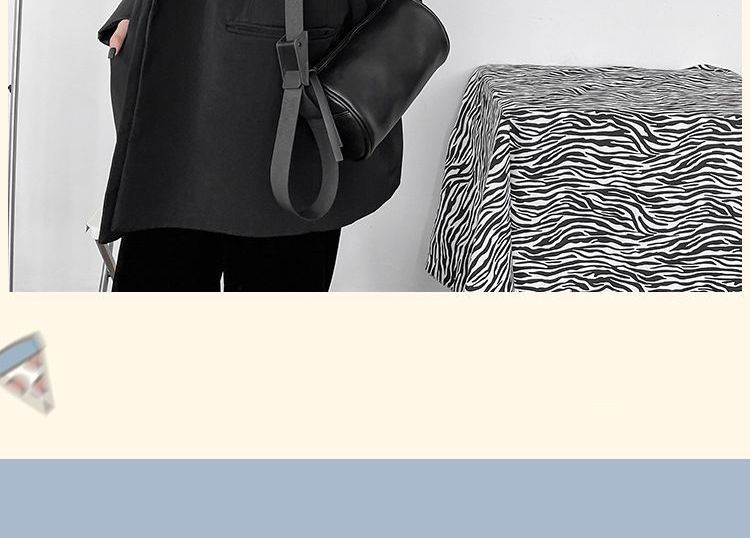 Plain Faux Leather Crossbody Bag