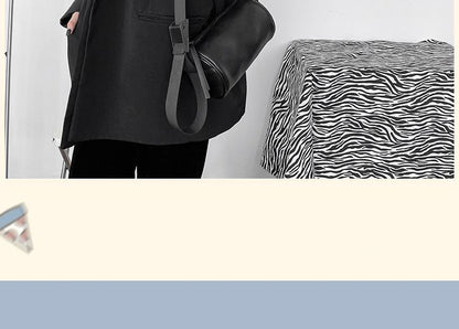 Plain Faux Leather Crossbody Bag