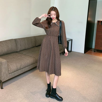 Peter Pan Collar Floral Print A