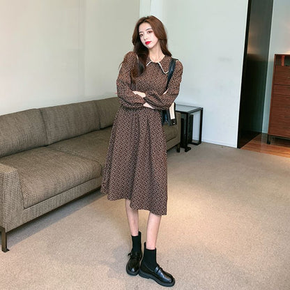 Peter Pan Collar Floral Print A