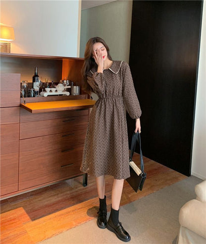 Peter Pan Collar Floral Print A