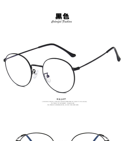 Round Frame Blue Light-Blocking Glasses
