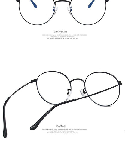 Round Frame Blue Light-Blocking Glasses