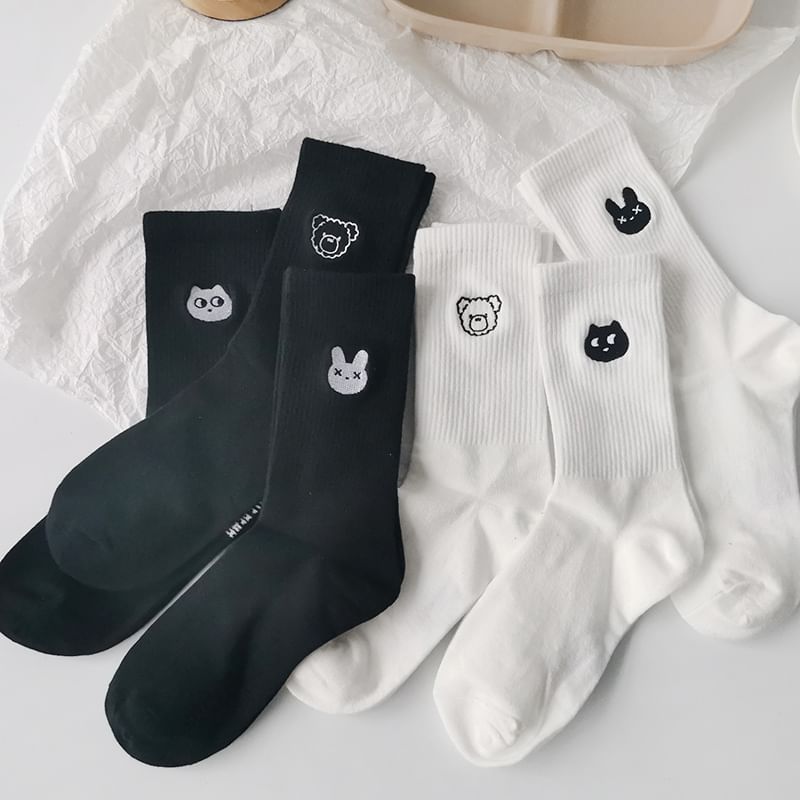 Set Of 3 Pairs: Animal Socks