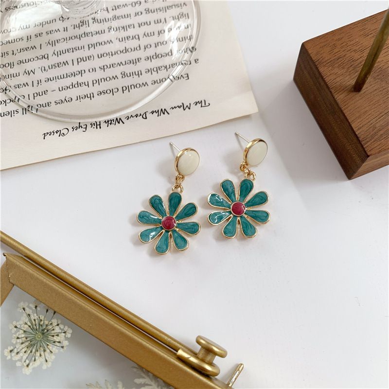 Flower Glaze Dangle Earring